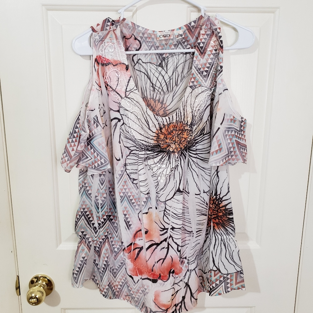 Cato Cold Shoulder Blouse XL